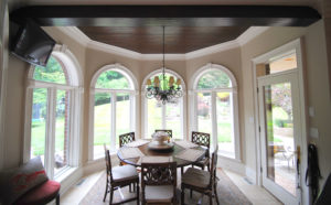 Lange Customs - hand scraped pine beam and ceiling